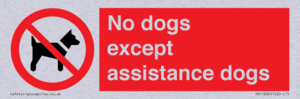 No dogs except assistance dogs